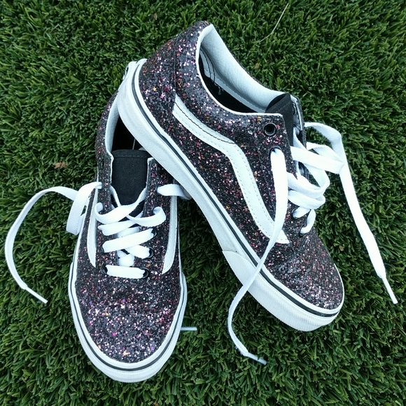girls sparkle vans